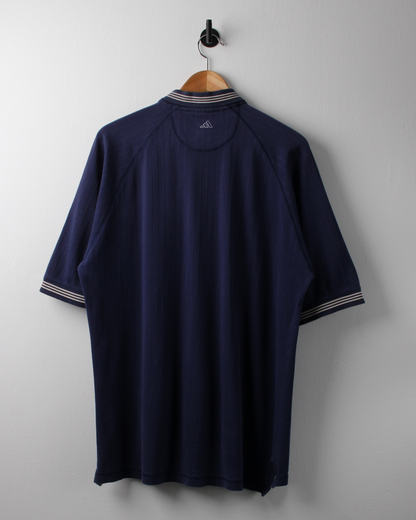 90s Adidas Golf Navy Textured Polo (M)