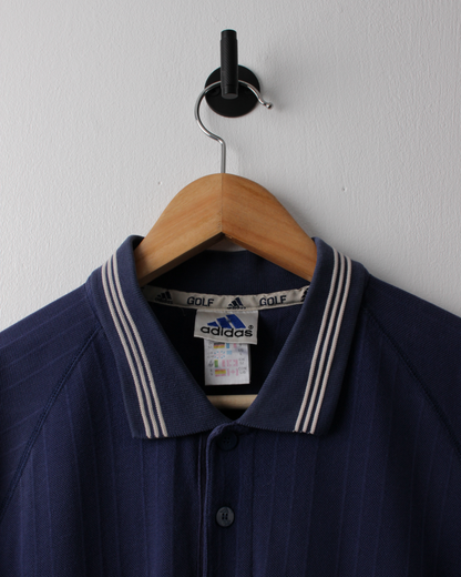 90s Adidas Golf Navy Textured Polo (M)