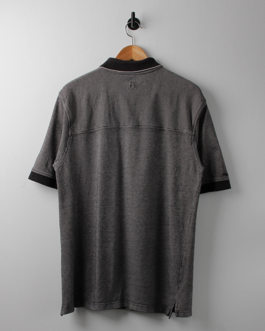 90s Ping Black & White Pinstripe Polo (M)