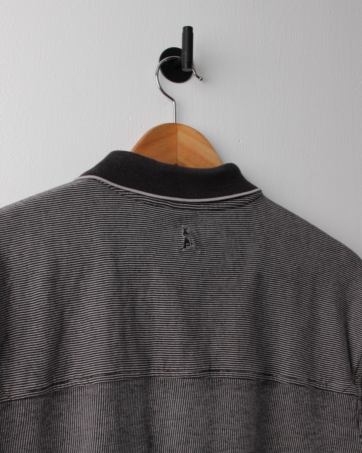 90s Ping Black & White Pinstripe Polo (M)