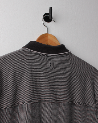 90s Ping Black & White Pinstripe Polo (M)