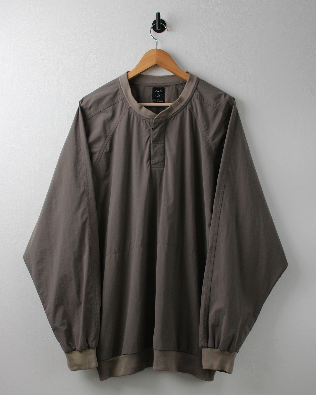 90s Nike Khaki Quarter Snap Lightweight Windbreaker (XL)