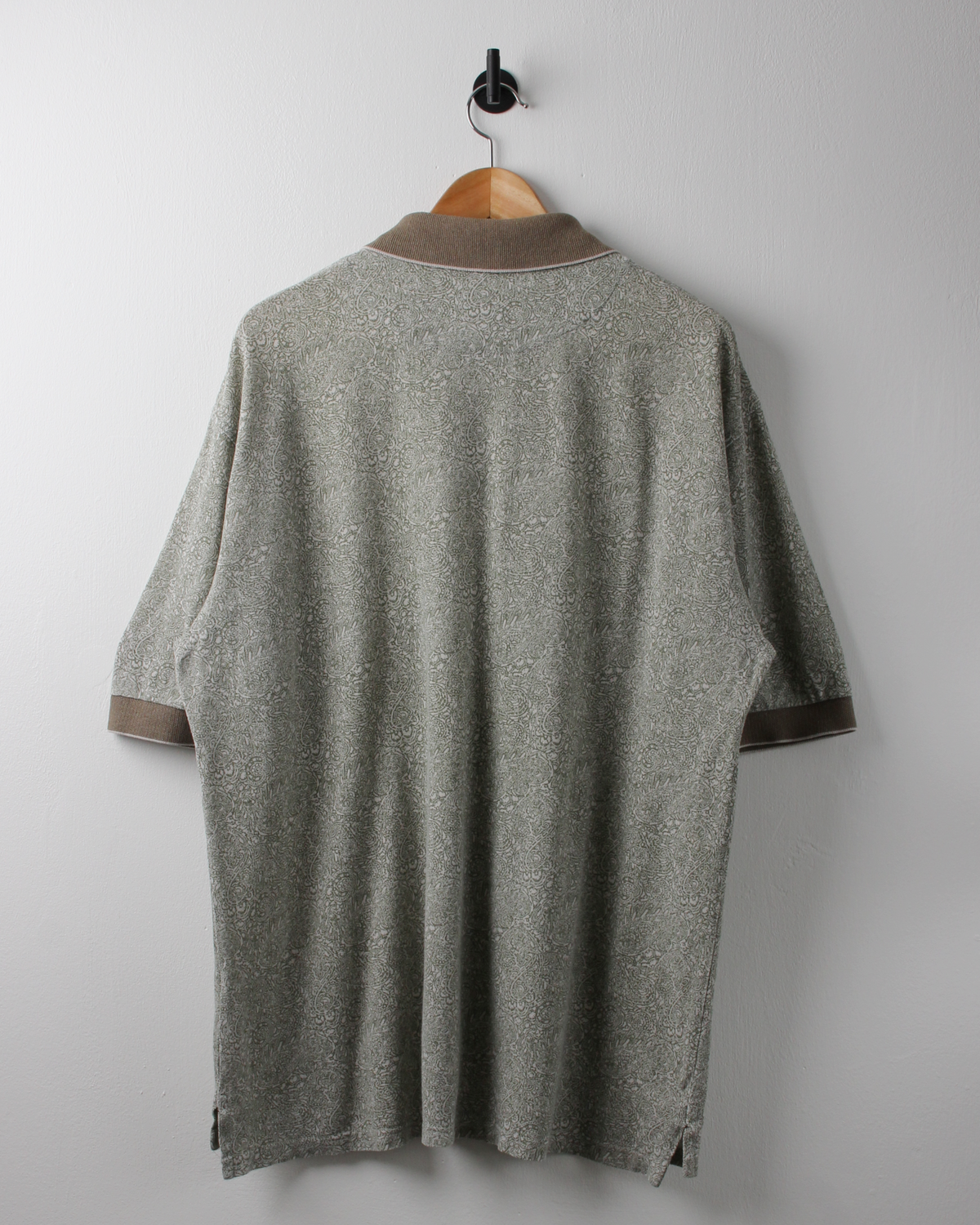 90s Ashworth Khaki Abstract Polo (L)