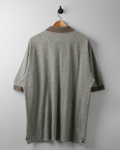 90s Ashworth Khaki Abstract Polo (L)