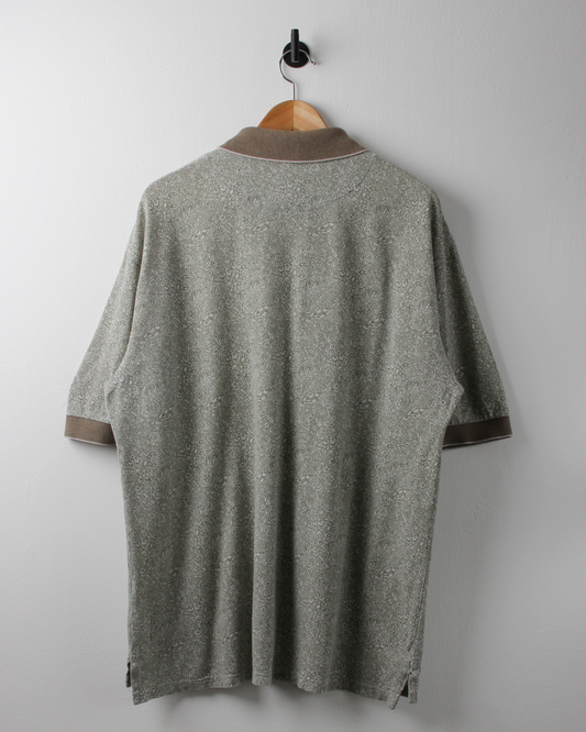 90s Ashworth Khaki Abstract Polo (L)