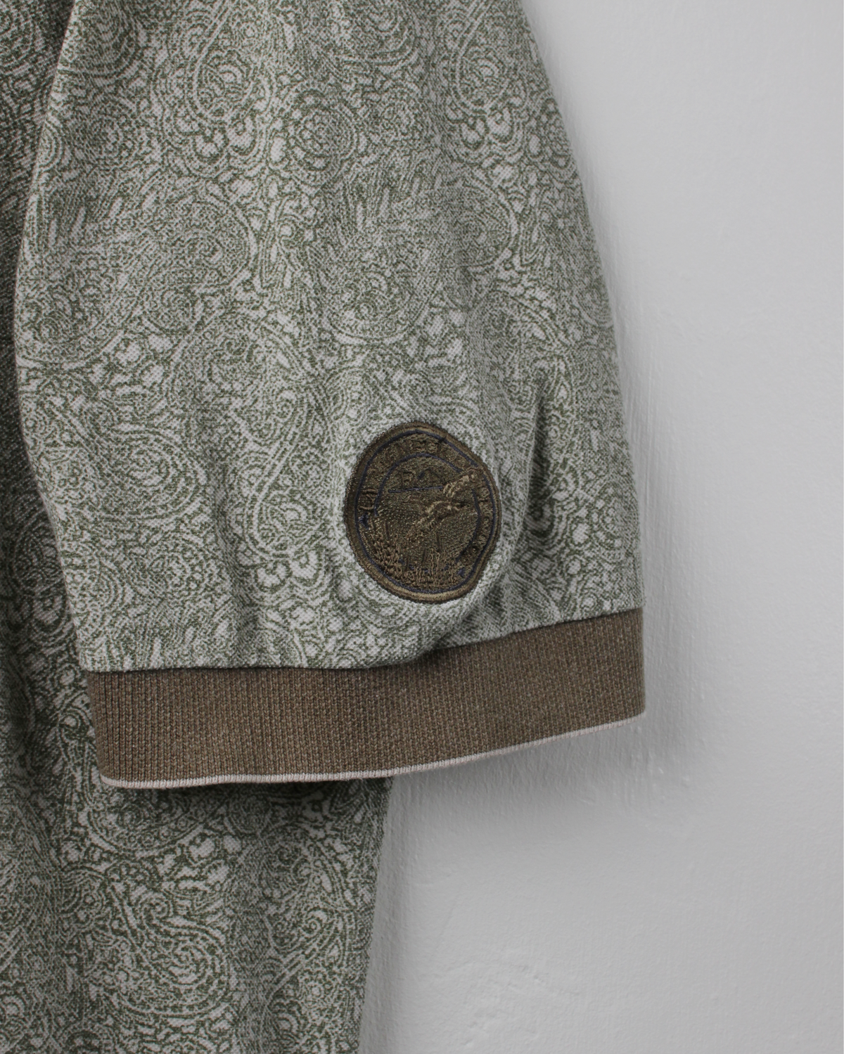 90s Ashworth Khaki Abstract Polo (L)