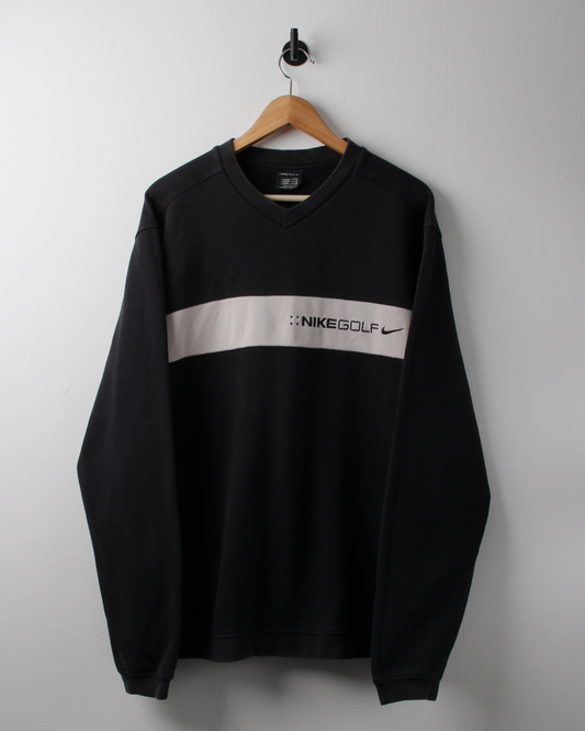 00s Nike Black & Cream Sweatshirt (L)