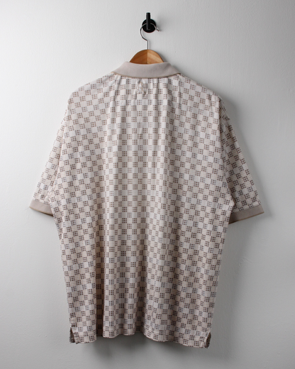 90s Ping Beige Geometric Polo (L)