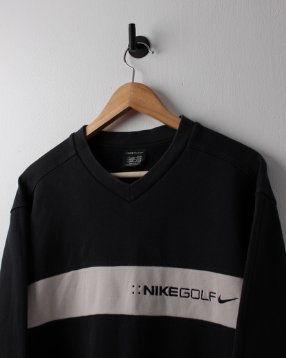 00s Nike Black & Cream Sweatshirt (L)