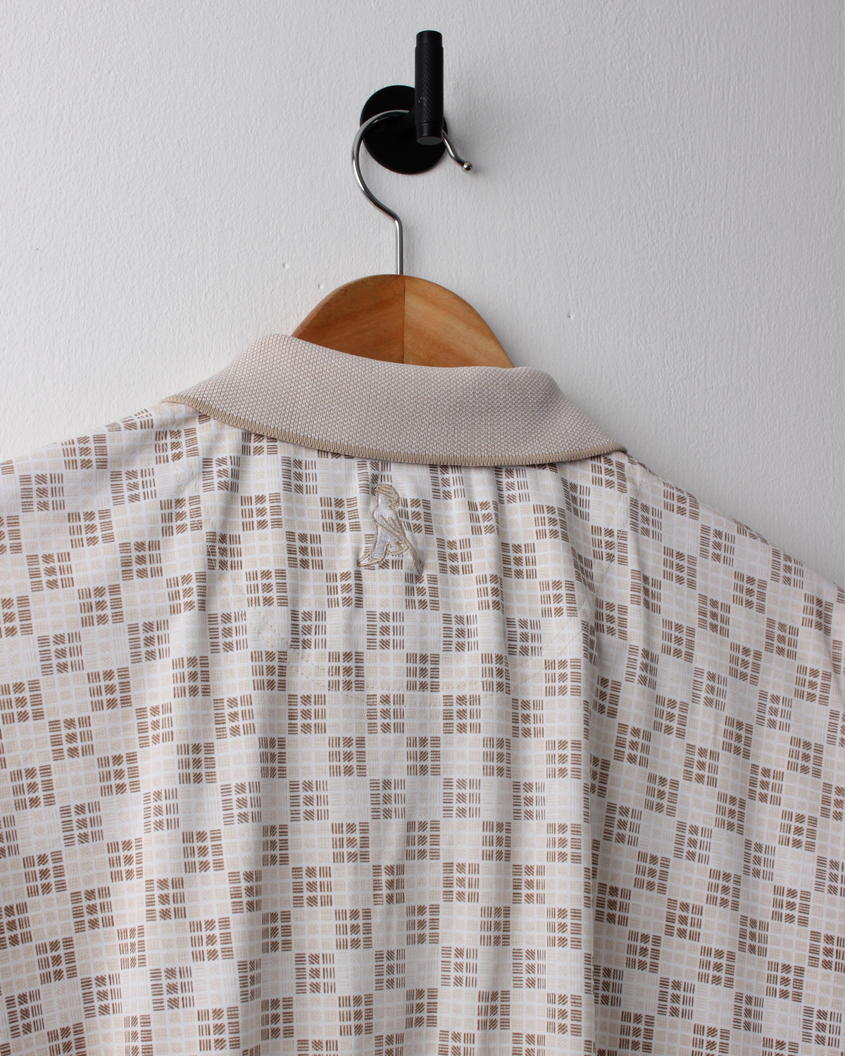 90s Ping Beige Geometric Polo (L)