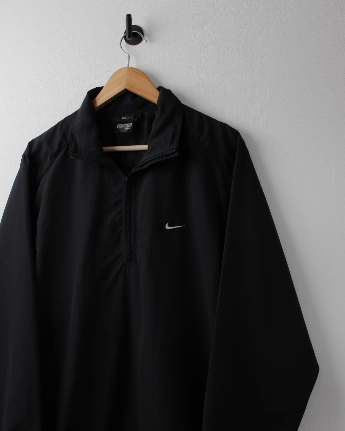 00s Nike Black Lightweight Quarter Zip Jacket (M)