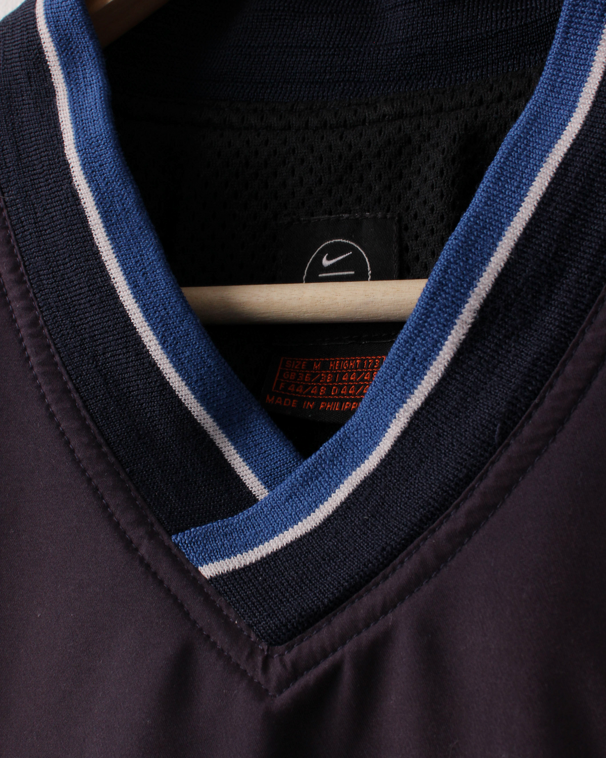 00s Nike Navy & Blue V-Neck Windbreaker (M)