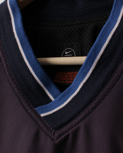 00s Nike Navy & Blue V-Neck Windbreaker (M)