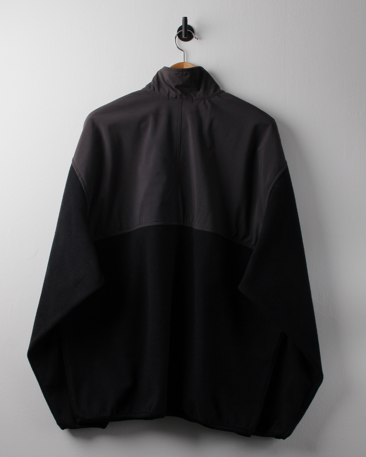 90s Nike Black Panelled Quarter Zip Fleece (XL)