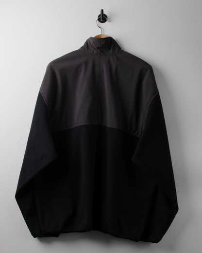 90s Nike Black Panelled Quarter Zip Fleece (XL)