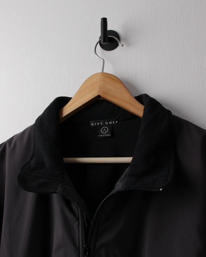 90s Nike Black Panelled Quarter Zip Fleece (XL)