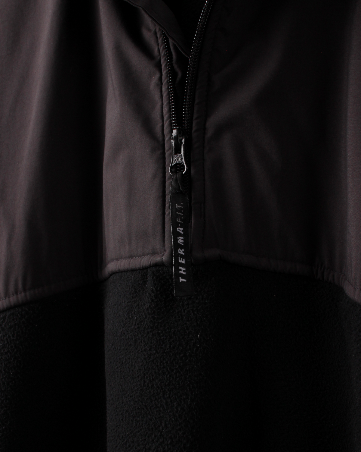 90s Nike Black Panelled Quarter Zip Fleece (XL)