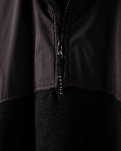 90s Nike Black Panelled Quarter Zip Fleece (XL)