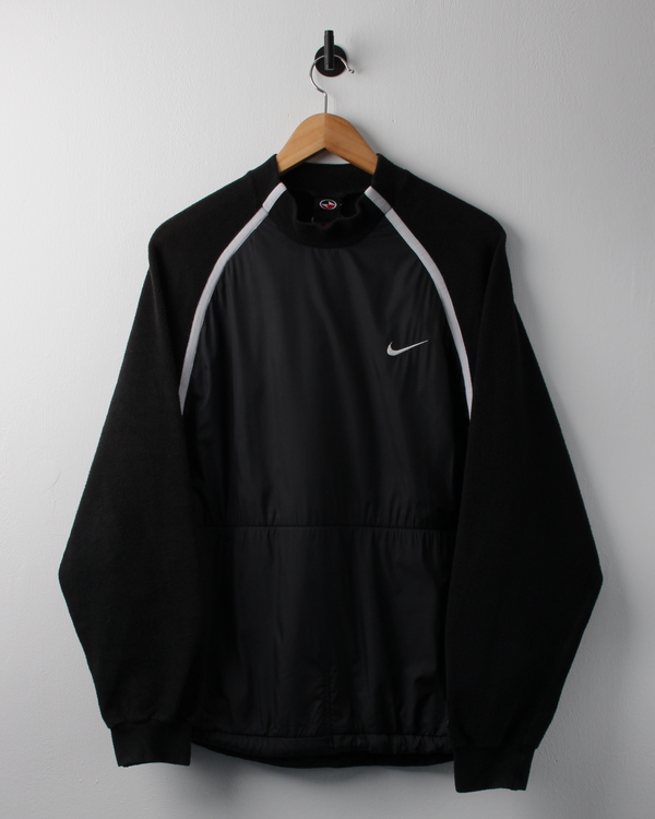 90s Nike Tiger Woods Black Mock Neck Fleece Pullover (M)