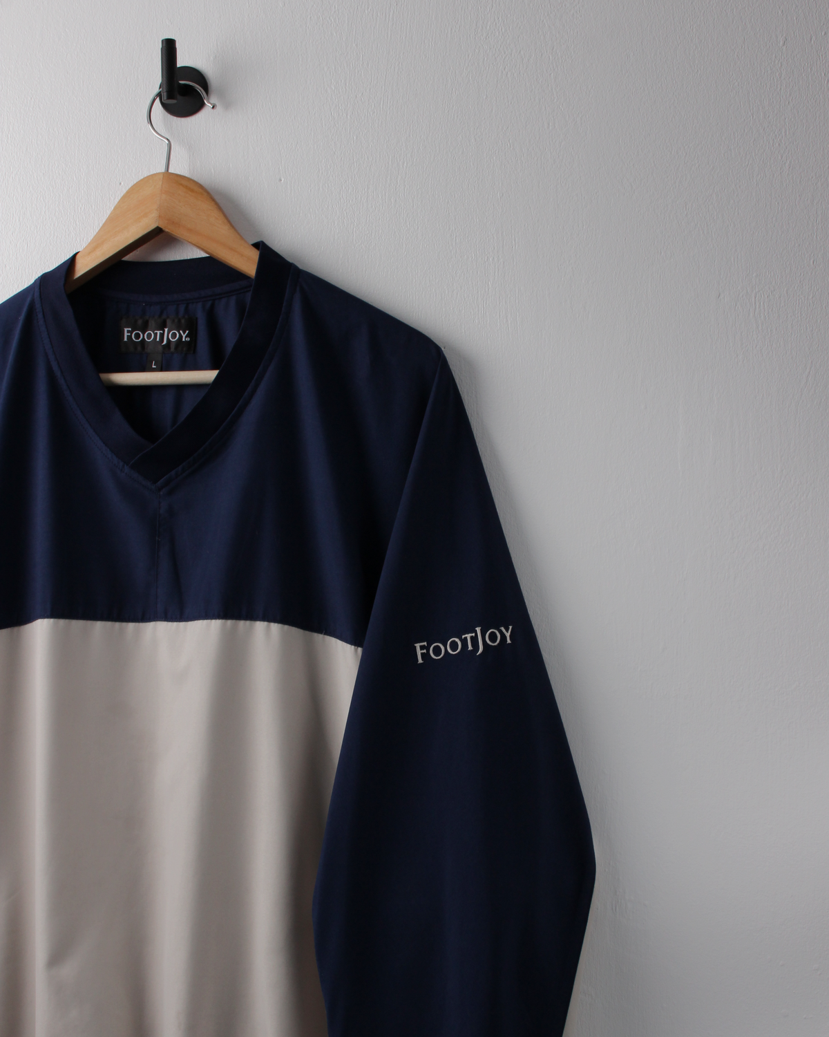 90s FootJoy Navy & Cream Lightweight Windbreaker (L)