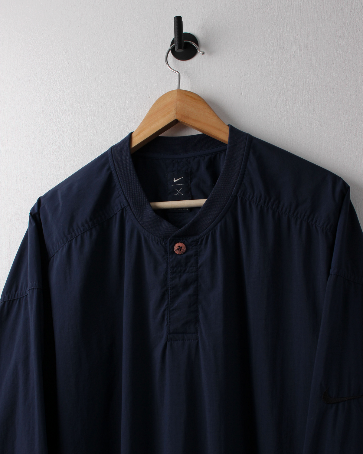 90s Nike Navy Lightweight Buttoned Windbreaker (XXL)