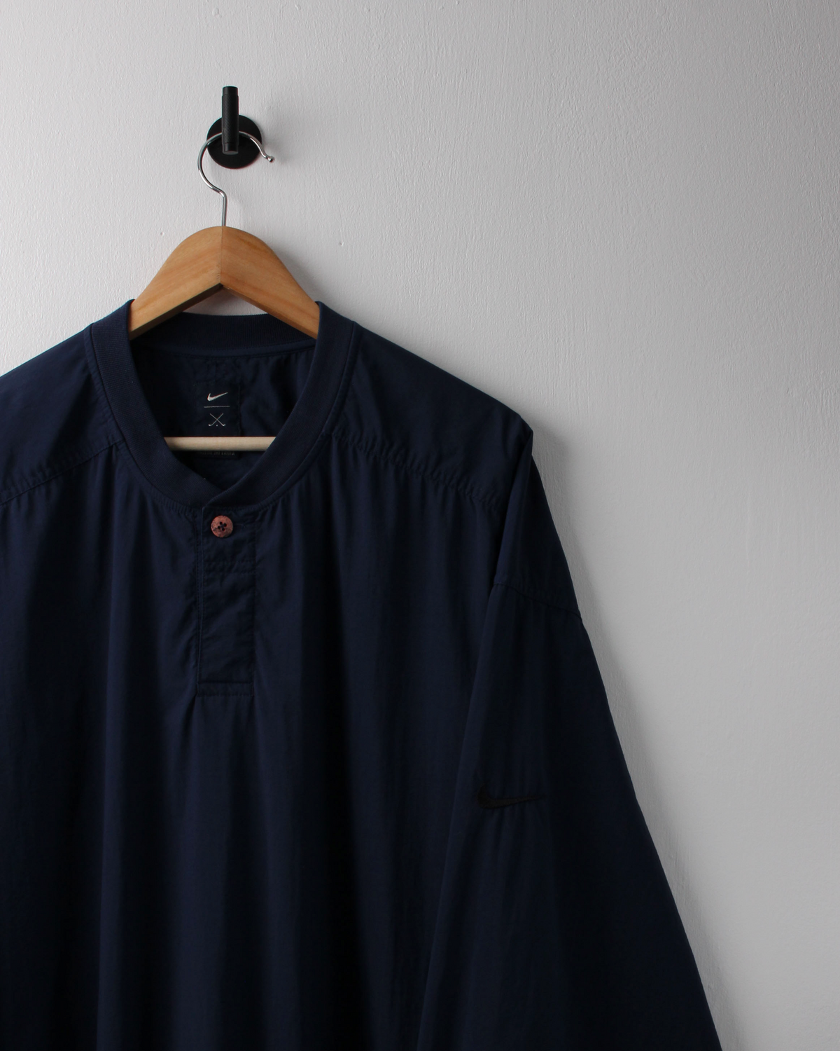 90s Nike Navy Lightweight Buttoned Windbreaker (XXL)