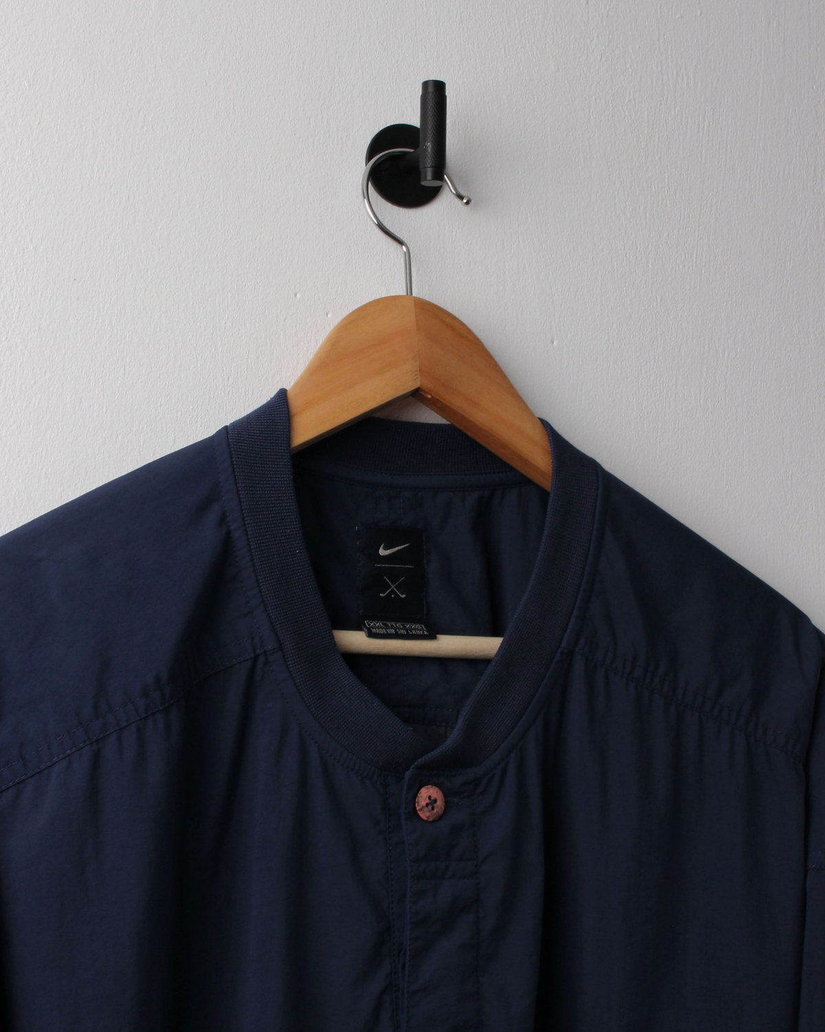 90s Nike Navy Lightweight Buttoned Windbreaker (XXL)