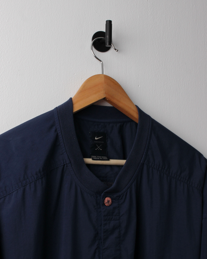 90s Nike Navy Lightweight Buttoned Windbreaker (XXL)