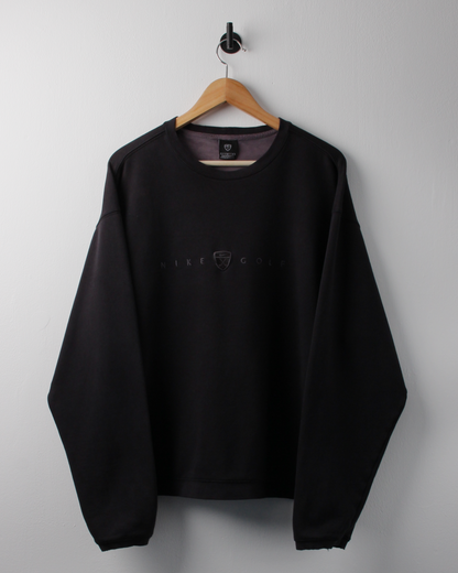 00s Nike Shield Logo Black & Dark Purple Crewneck Sweatshirt (L)