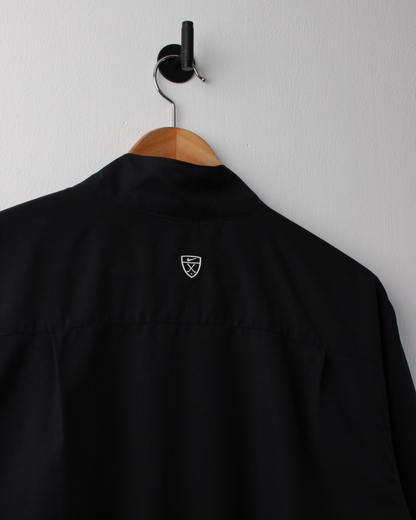 00s Nike Shield Logo Black Short Sleeve Windbreaker (M)