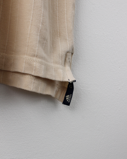 90s Adidas Cream Textured Polo (M)
