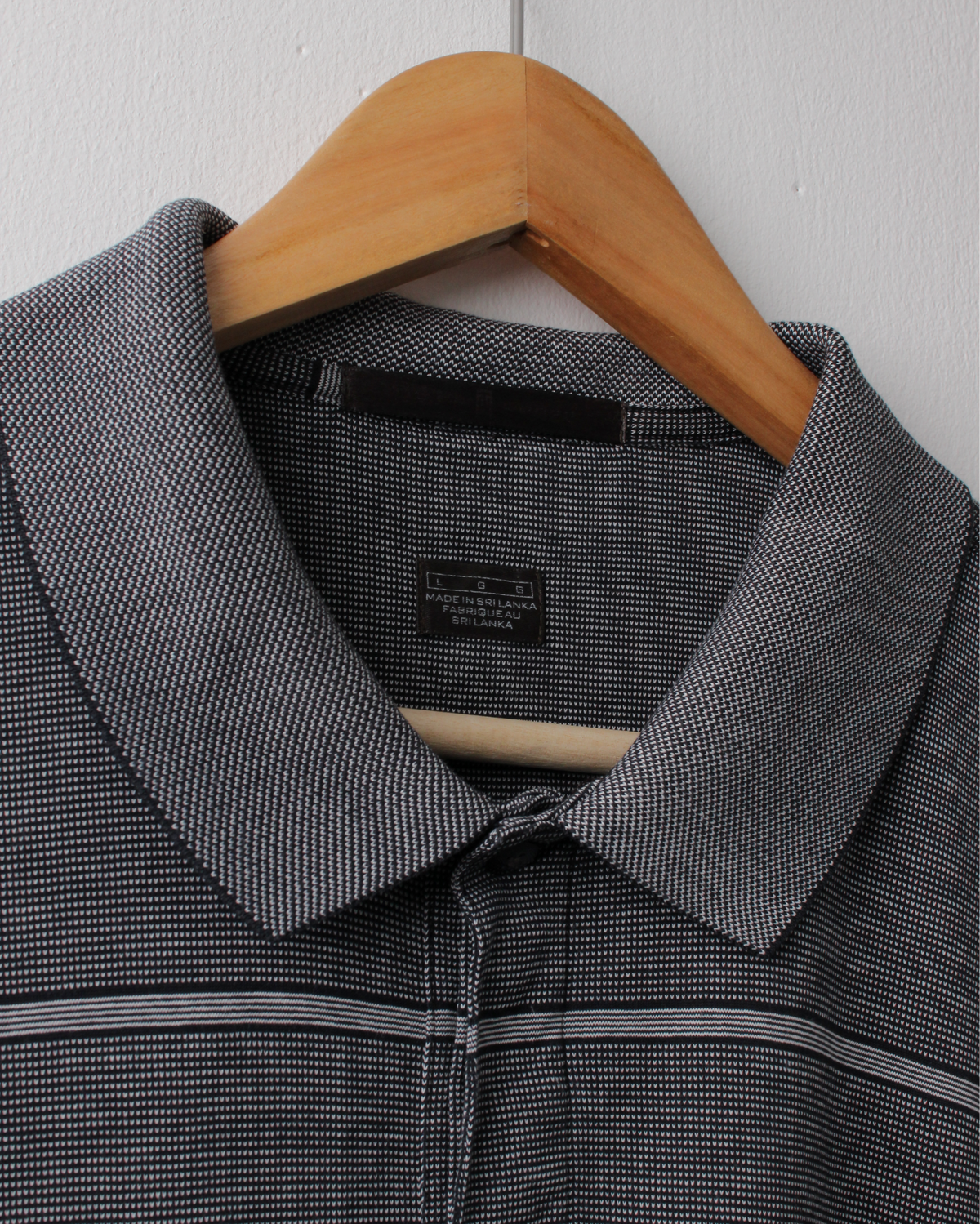 00s Nike Tiger Woods Collection Grey Striped Polo (L)