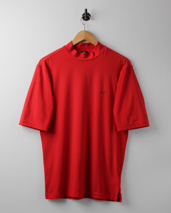 00s Nike Red Dri-Fit Mock Neck (S)