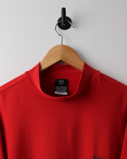 00s Nike Red Dri-Fit Mock Neck (S)