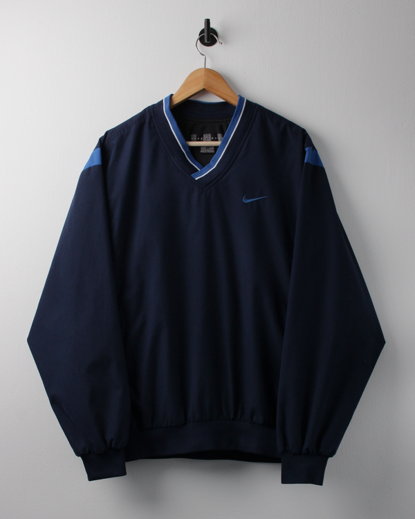 00s Nike Navy & Blue V-Neck Windbreaker (M)