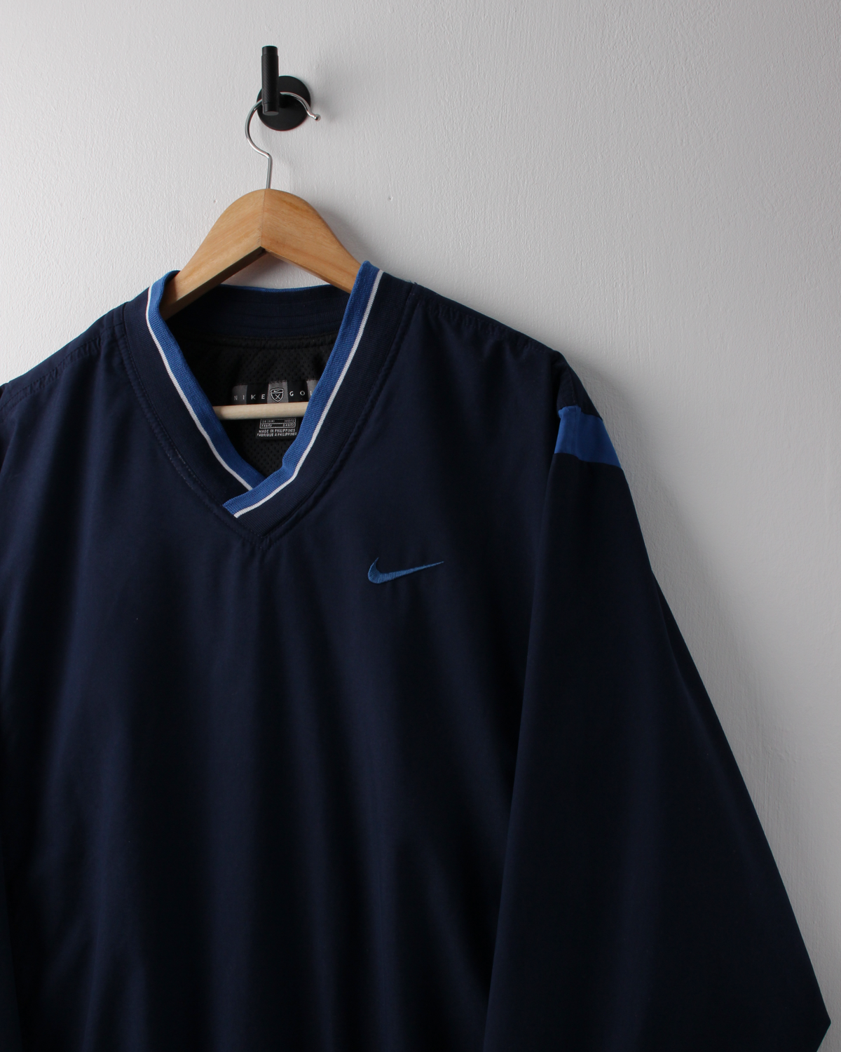 00s Nike Navy & Blue V-Neck Windbreaker (M)