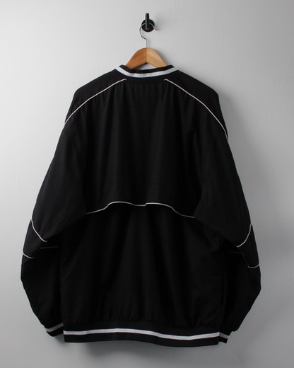 90s Nike Black & White V-Neck Windbreaker (XL)