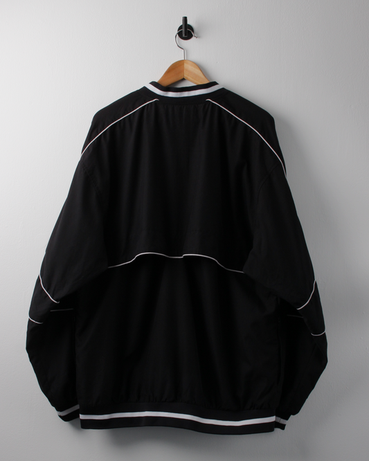 90s Nike Black & White V-Neck Windbreaker (XL)