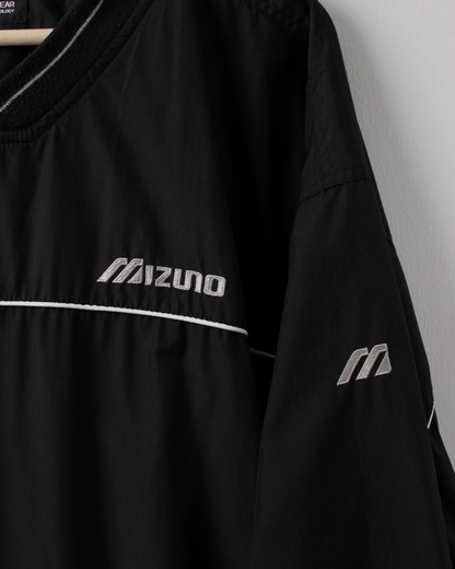 00s Mizuno Black & Grey Windbreaker (XXL)