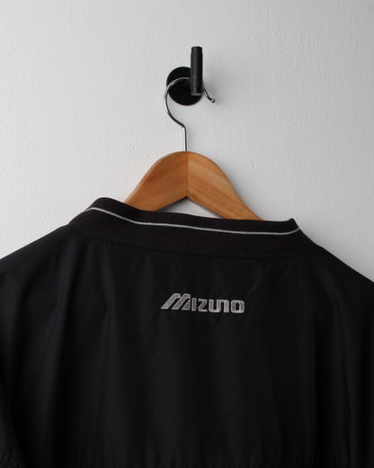 00s Mizuno Black & Grey Windbreaker (XXL)