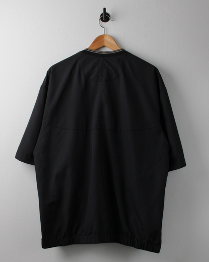 00s Nike Black V-Neck Short Sleeve Windbreaker (L)