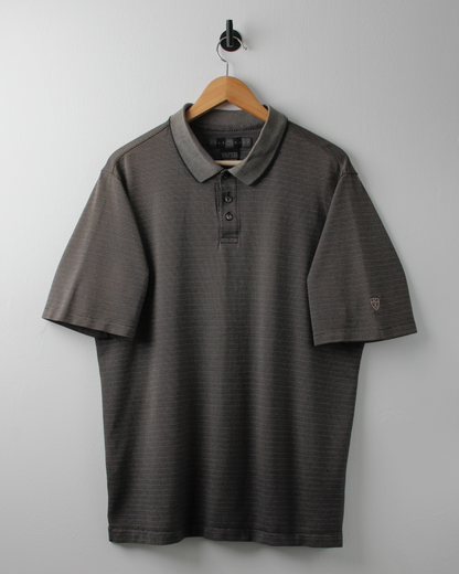 00s Nike Shield Logo Micro-Pattern Polo (M)