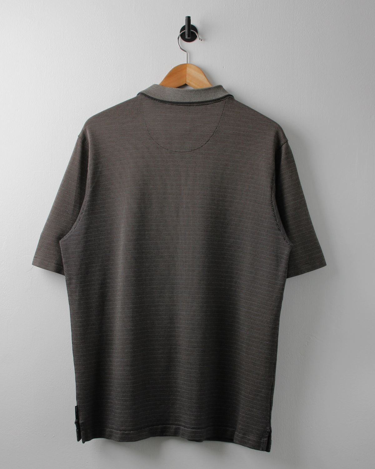 00s Nike Shield Logo Micro-Pattern Polo (M)
