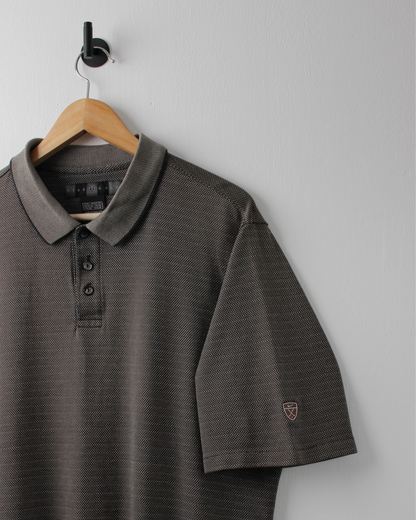 00s Nike Shield Logo Micro-Pattern Polo (M)