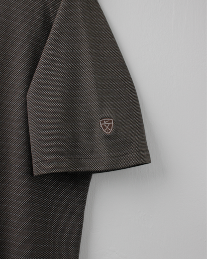 00s Nike Shield Logo Micro-Pattern Polo (M)