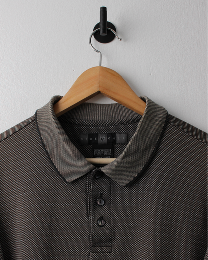 00s Nike Shield Logo Micro-Pattern Polo (M)