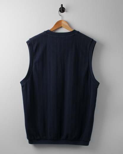 00s Nike Navy Textured Sweater Vest (L)