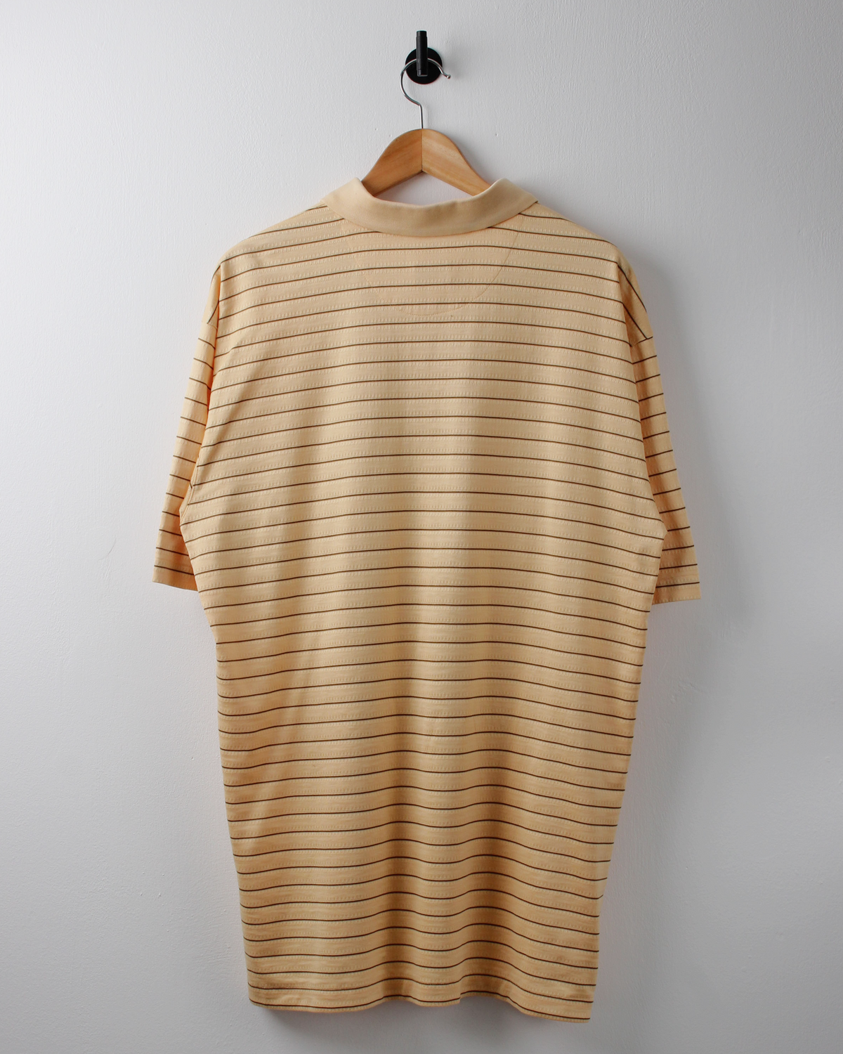 00s Nike Tiger Woods Collection Yellow & Brown Striped Polo (XL)