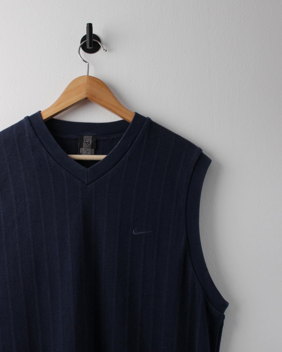 00s Nike Navy Textured Sweater Vest (L)