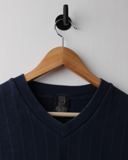 00s Nike Navy Textured Sweater Vest (L)